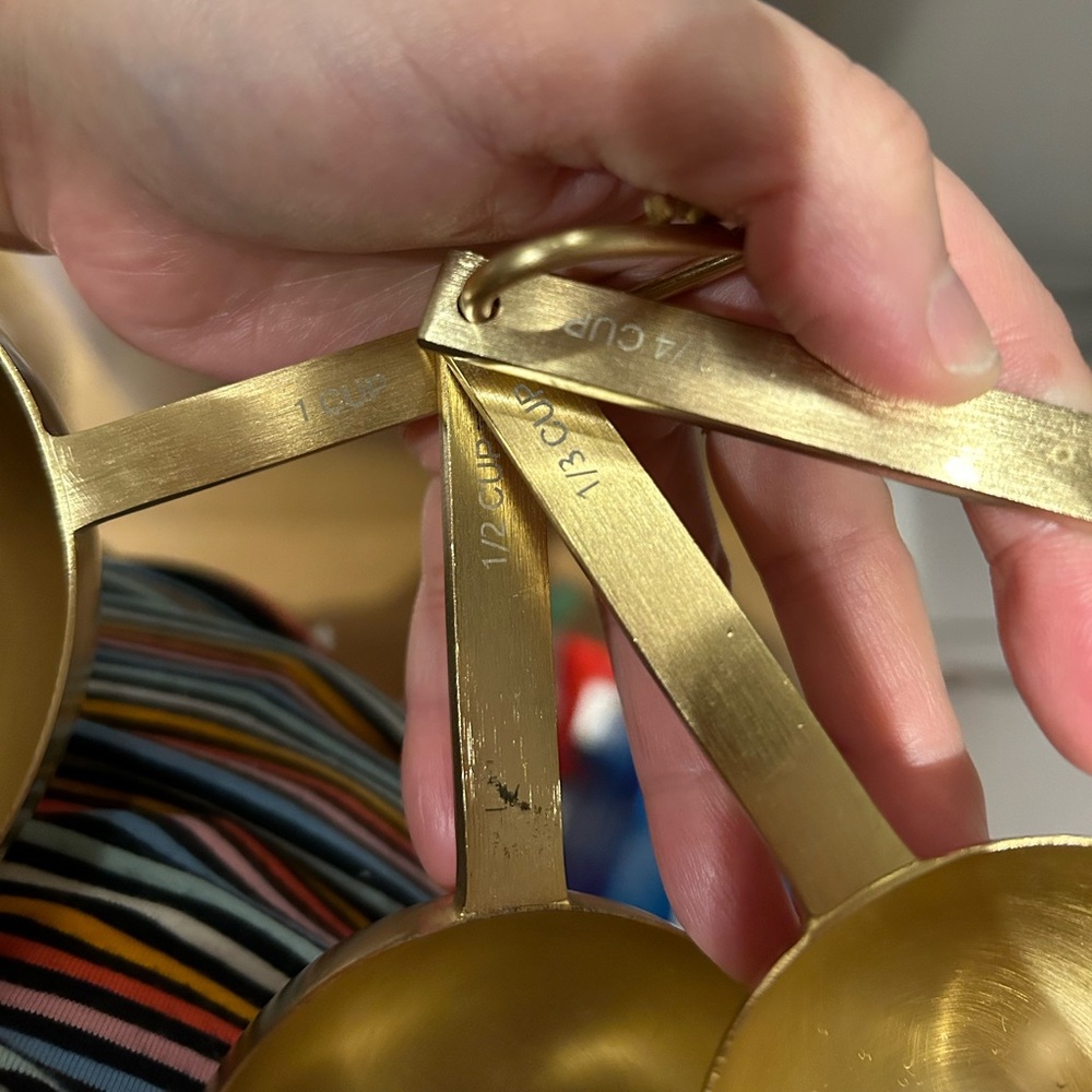 JUNE GOLD MEASURING SPOONS, SET OF 4 - Picture 4 of 5
